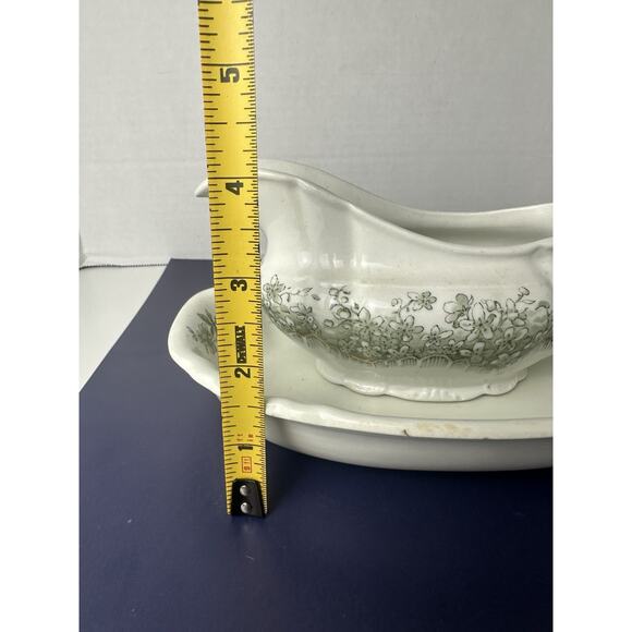 John Edwards Porcelaine de Terre Oval Serving Dish And Gravy Boat England - Picture 11 of 11